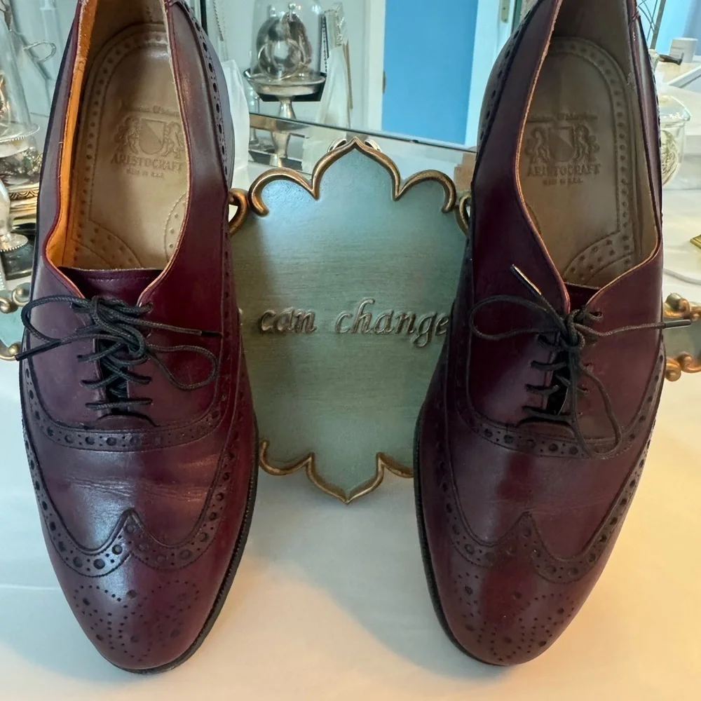 Johnston & Murphy Burgundy Aristocraft Shoes  US 9.5